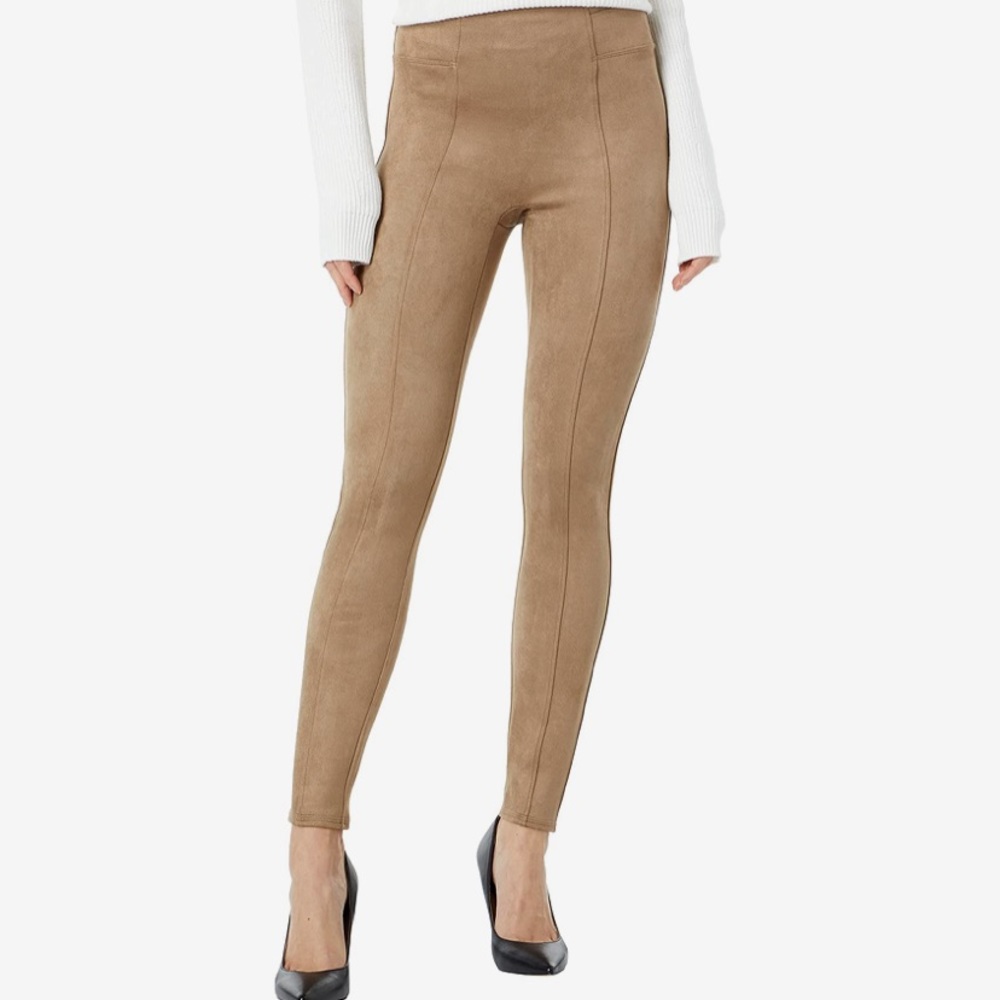 SPANX Faux Suede Leggings Camel